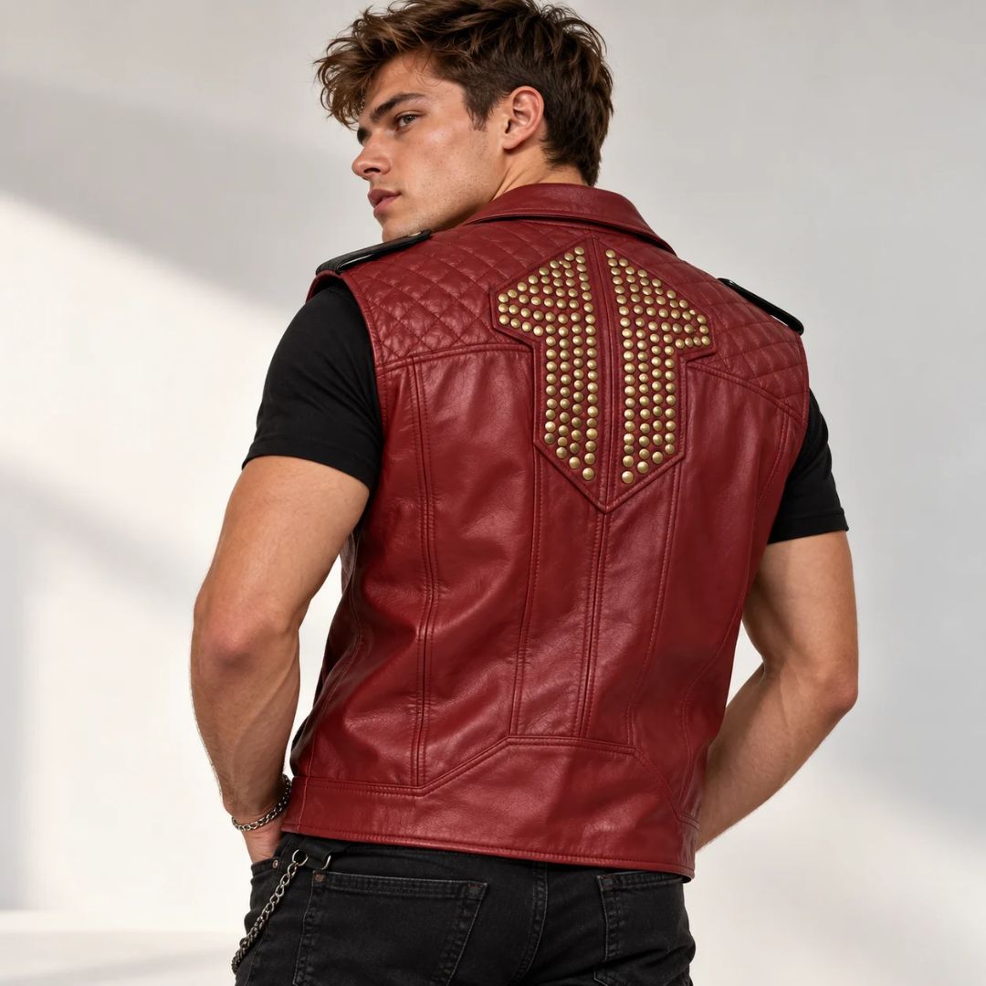 Chris Hemsworth Thor Dooms Day Red Leather Vest