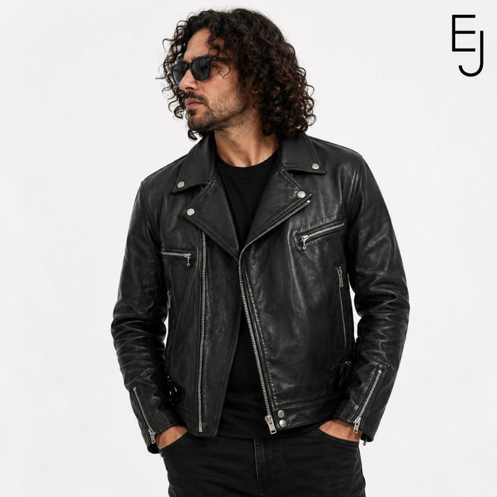 Eddie Munson leather biker jacket - Stranger Things Hellfire Club