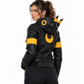 Moonbreon Midnight Eclipse Hooded Women's Leather Jacket