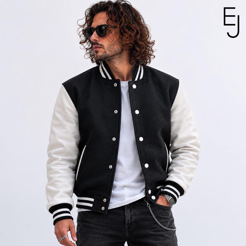 Hellfire Club Eddie Munson Wool & Leather Varsity Jacket