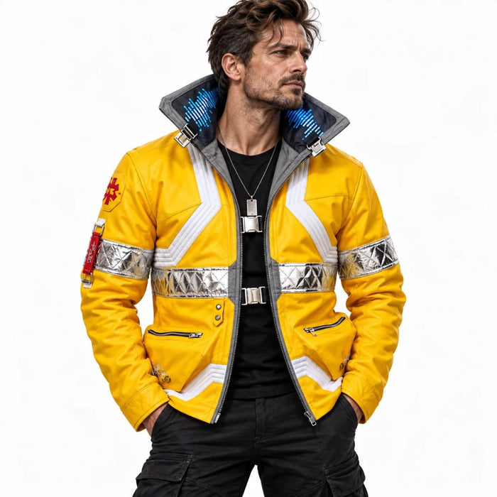 Cyberpunk Edgerunners David Martinez Yellow Leather Jacket