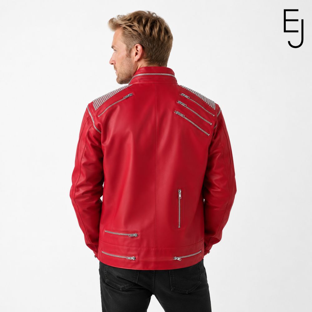 Michael Jackson Beat It Red Leather Jacket